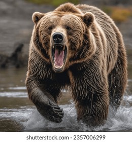 The Mighty Kodiak Roar: Majestic Power in Action