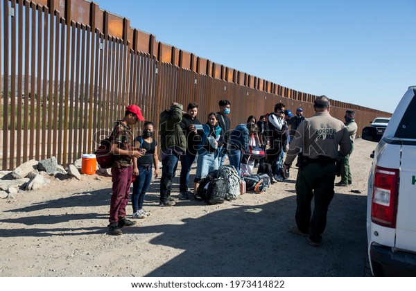 Migrants Columbia Wait Be Processed After Stock Photo (Edit Now) 1973414822