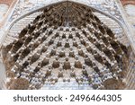 Mihrab in the winter mosque of Abdulaziz Khan Madrasah, Bukhara, Uzbekistan. It was built in 1652-1654