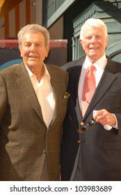 Mike Connors And Peter Graves  At The Hollywood Walk Of Fame Induction Ceremony For Peter Graves, Hollywood, CA. 10-30-09