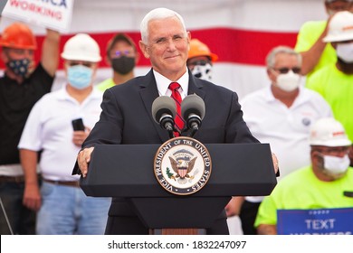 Mike Pence Rally In Columbus, Ohio - 10/12/2020: Mike Pence Gives Speech