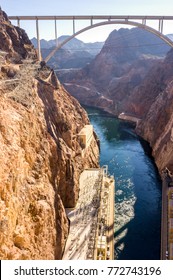 Mike O'Callaghanâ??Pat Tillman Memorial Bridge Connecting Arizona And Nevada Over Colorado River, Next To Hoover Dam.