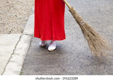 Miko To Clean The Grounds