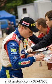 MIKOLAJKI, POLAND - JUNE 26: Jari Matti LATVALA Of Finland Gives Autographs During Rally Poland June 26-28, 2009 In Mikolajki, Poland