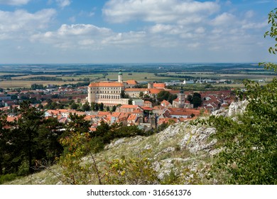 Mikulov town, view from Svaty Kopecek - Mikulov, South Moravia, Czech Republic