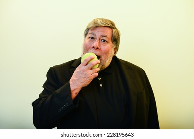 MILAN - 2014 OCT 28: Steve Wozniak (Stephen Gary) Co-founder Apple Computer During A WOBI Conference On October 28, 2014 In Milan, Italy.