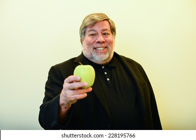 MILAN - 2014 OCT 28: Steve Wozniak (Stephen Gary) Co-founder Apple Computer During A WOBI Conference On October 28, 2014 In Milan, Italy.