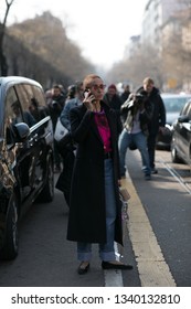 Milan 21 February 2019, The Model Adwoa Aboah After Fendi Fashion Show, During Milan Fashion Week Collection Fall/winter 2019-20'