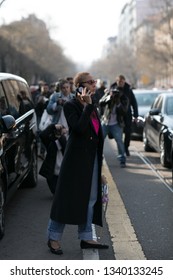 Milan 21 February 2019, The Model Adwoa Aboah After Fendi Fashion Show, During Milan Fashion Week Collection Fall/winter 2019-20'