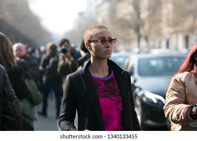 Milan 21 February 2019, The Model Adwoa Aboah After Fendi Fashion Show, During Milan Fashion Week Collection Fall/winter 2019-20'