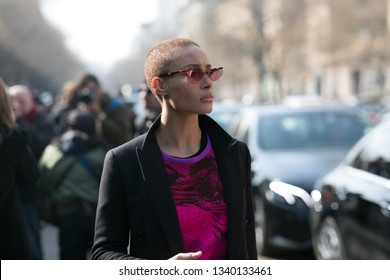 Milan 21 February 2019, The Model Adwoa Aboah After Fendi Fashion Show, During Milan Fashion Week Collection Fall/winter 2019-20'