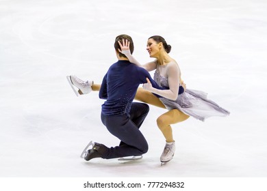 MILAN - DEC 16: Charlene Guignard And  Marco Fabbri During The Italian Championship 2018 In The Agorà Ice Palace, Secondo Classified On Dance Couple On December, 2017, In Milan