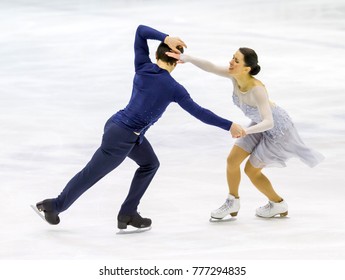 MILAN - DEC 16: Charlene Guignard And  Marco Fabbri During The Italian Championship 2018 In The Agorà Ice Palace, Secondo Classified On Dance Couple On December, 2017, In Milan