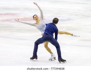 MILAN - DEC 16: Charlene Guignard And  Marco Fabbri During The Italian Championship 2018 In The Agorà Ice Palace, Secondo Classified On Dance Couple On December, 2017, In Milan