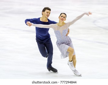 MILAN - DEC 16: Charlene Guignard And  Marco Fabbri During The Italian Championship 2018 In The Agorà Ice Palace, Secondo Classified On Dance Couple On December, 2017, In Milan