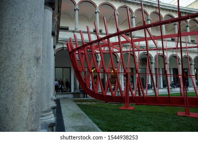 Milan Italy - 04/13/2019
Artistic Creations In Some City Squares During The Milan Furniture Fair