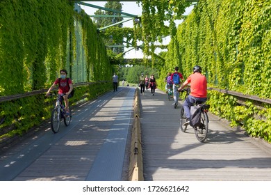 MILAN, ITALY - 05/09/2020: Italy Eases Some Lockdown Restrictions As Coronavirus Infection Rate Falls - People In Parco Nord, Milan.