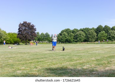 MILAN, ITALY - 05/09/2020: Italy Eases Some Lockdown Restrictions As Coronavirus Infection Rate Falls - People In Parco Nord, Milan.