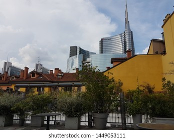 Milan, Italy, 07.11.2019 Rooftop Bar At 