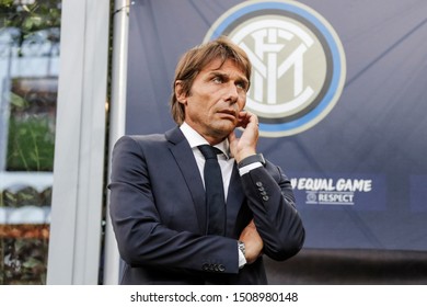 Milan, Italy. 17 September 2019. UEFA Champions League, Inter Vs Slavia Praha 1-1. Antonio Conte, Coach Inter.