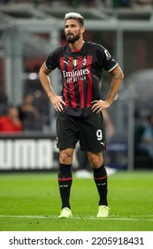 Milan, Italy. 18 September 2022. Italian Serie A Fottball Championship. Milan VS Napoli 1-2. Olivier Giroud, Milan.