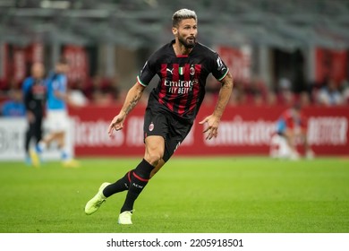 Milan, Italy. 18 September 2022. Italian Serie A Fottball Championship. Milan VS Napoli 1-2. Olivier Giroud, Milan.