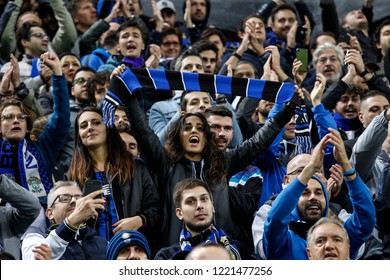 Milan, Italy. 21-10-2018. Campionato Italiano Serie A. Inter Vs Milan 1-0. Supporters Inter In The Tribune.