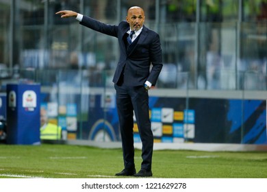 Milan, Italy. 21-10-2018. Campionato Italiano Serie A. Inter Vs Milan 1-0. Luciano Spalletti, Coach Inter.