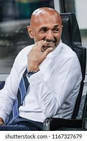 Milan, Italy. 26 August 2018. Campionato Italiano Di SerieA, Inter Vs Torino 2-2. Luciano Spalletti, Manager Inter.