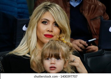 Milan, Italy. 27 April 2019. Campionato Italiano Serie A. Inter Vs Juventus 1-1. Wanda Nara, Wife Of Mauro Icardi.