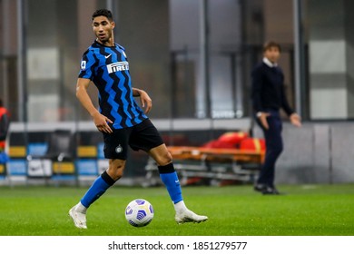 Milan, Italy. 31 October 2020. Italian Serie A Football Championship. Inter VS Parma 2-2. Achraf Hakimi, Inter.