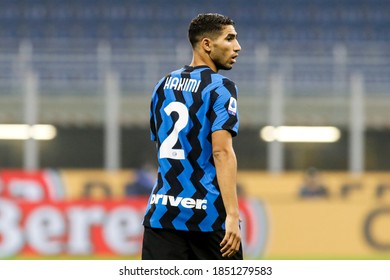 Milan, Italy. 31 October 2020. Italian Serie A Football Championship. Inter VS Parma 2-2. Achraf Hakimi, Inter.