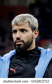 Milan, Italy. 6 November 2019. UEFA Champions League, Atalanta Vs Manchester City 1-1. Sergio Aguero, Manchester City.