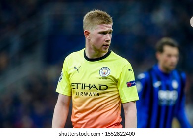 Milan, Italy. 6 November 2019. UEFA Champions League, Atalanta Vs Manchester City 1-1. Kevin De Bruyne, Manchester City.