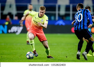 Milan, Italy. 6 November 2019. UEFA Champions League, Atalanta Vs Manchester City 1-1. Kevin De Bruyne, Manchester City.