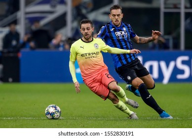 Milan, Italy. 6 November 2019. UEFA Champions League, Atalanta Vs Manchester City 1-1. Bernardo Silva, Manchester City.