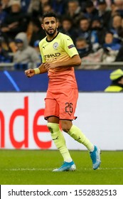 Milan, Italy. 6 November 2019. UEFA Champions League, Atalanta Vs Manchester City 1-1. Riyad Mahrez, Manchester City.