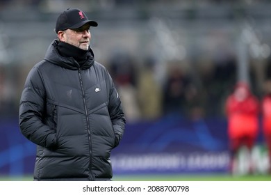 Milan, Italy. 7 december 2021. Jurgen Klopp, head coach of Liverpool Fc  during the  Uefa Champions League Group B match between Ac Milan and Liverpool Fc .