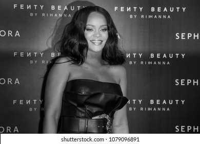 MILAN, ITALY - APRIL 05: Rihanna Attends Sephora Fenty Beauty By Rihanna Launch Event On April 5, 2018 In Milan, Italy. 