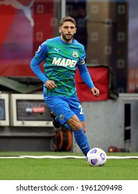 MILAN, ITALY - April 21, 2021: 
Domenico Berardi In Action During The Serie A 2020-2021 MILAN V SASSUOLO At San Siro Stadium. 