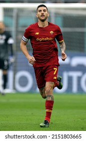 MILAN, ITALY - APRIL23, 2022: 
Lorenzo Pellegrini In Action During The Serie A 2021-2022 INTER V ROMA At San Siro Stadium. 