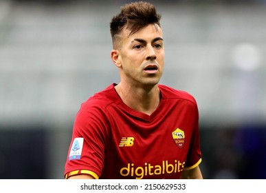 MILAN, ITALY - APRIL23, 2022: 
Stephan El Shaarawy Looks On During The Serie A 2021-2022 INTER V ROMA At San Siro Stadium. 