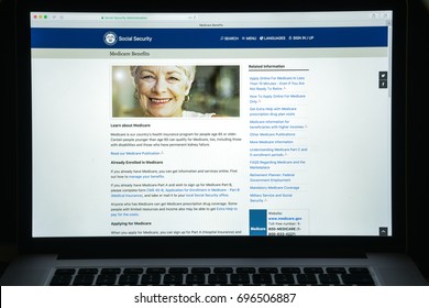 Milan, Italy - August 10, 2017: SSA Website Homepage. It Is S An Independent Agency Of The U.S. Federal Government That Administers Social Security. Ssa Logo Visible.