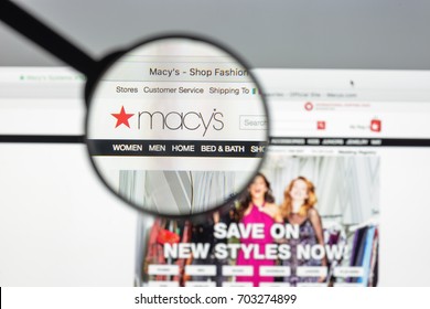 Milan, Italy - August 10, 2017: Macy's Website Homepage. It Is A Department Store Owned By Macy's, Inc. Macy's Logo Visible.