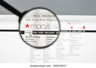 Milan, Italy - August 10, 2017: Macy's Website Homepage. It Is A Department Store Owned By Macy's, Inc. Macy's Logo Visible.