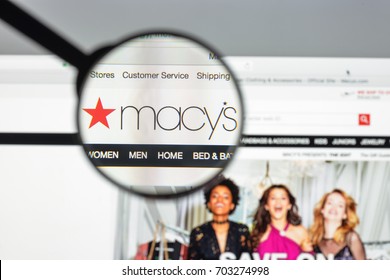 Milan, Italy - August 10, 2017: Macy's Website Homepage. It Is A Department Store Owned By Macy's, Inc. Macy's Logo Visible.