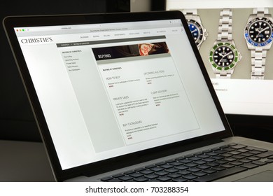 Milan, Italy - August 10, 2017: Christies.com Website Homepage. It Is A British Auction House. Christies Logo Visible.