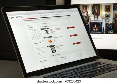 Milan, Italy - August 10, 2017: Christies.com Website Homepage. It Is A British Auction House. Christies Logo Visible.