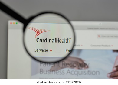 Milan, Italy - August 10, 2017: Cardinal Health Logo On The Website Homepage.