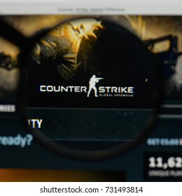 Milan, Italy - August 10, 2017: Counter Strike Logo On The Website Homepage.